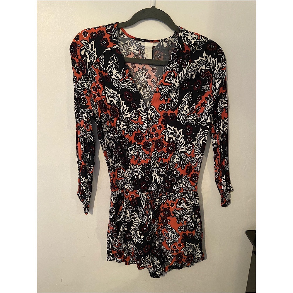 Tropical Print Romper